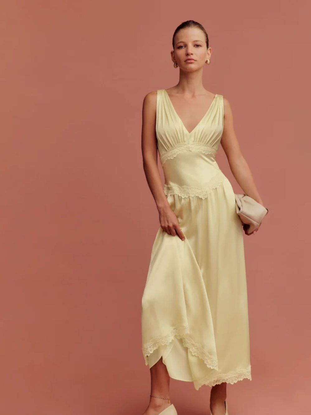 Reformation Stasia Silk Dress
